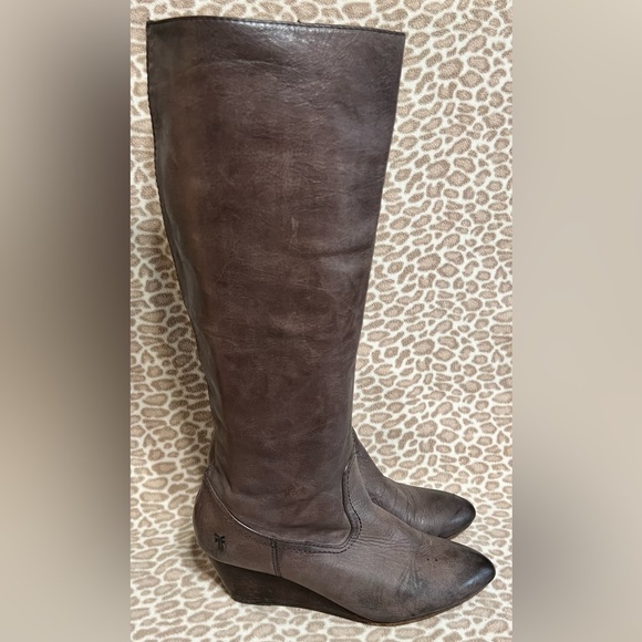 Frye Missy Tall Wedge Boot Size 8.5M - Picture 2 of 14